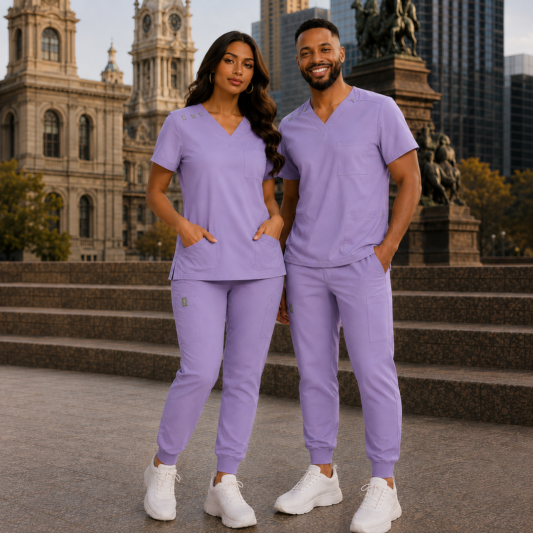 KIMHC Fashion Unisex Multi-Loop Jogger Set in Calm Lavender