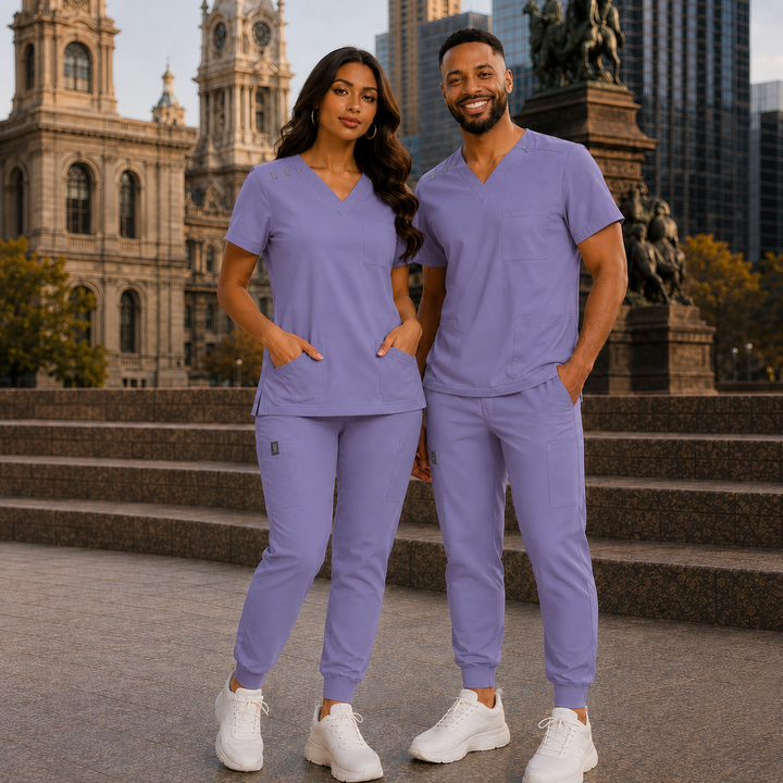 KIMHC Fashion Unisex Multi-Loop Jogger Set in Pulse Periwinkle