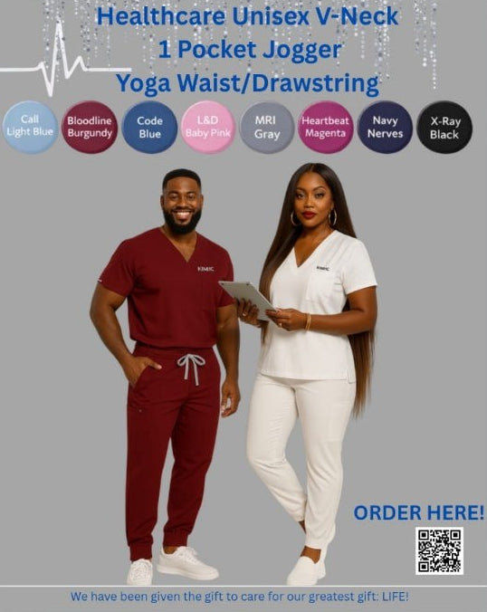 KIMHC Essential Unisex V-Neck 1 Pocket Jogger Set
