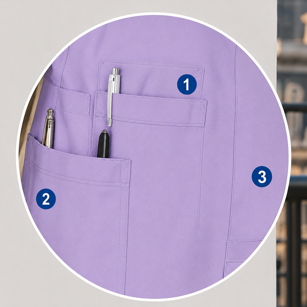 The Vital 3 Straight in IV Lilac — numbered 3-pocket system