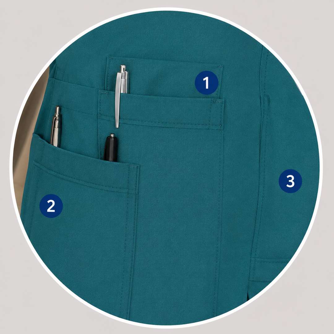 The Vital 3 Straight in Triage Teal — numbered 3-pocket system