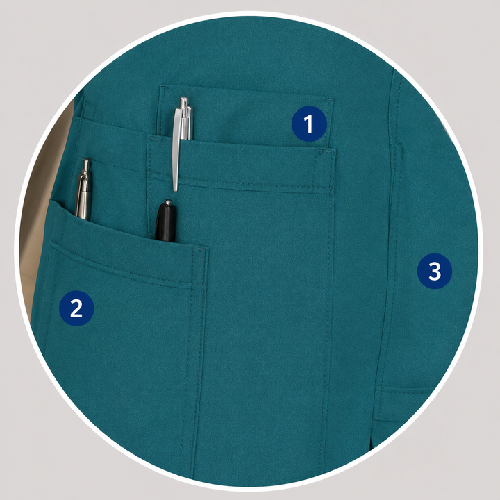 The Vital 3 Straight in Triage Teal — numbered 3-pocket system