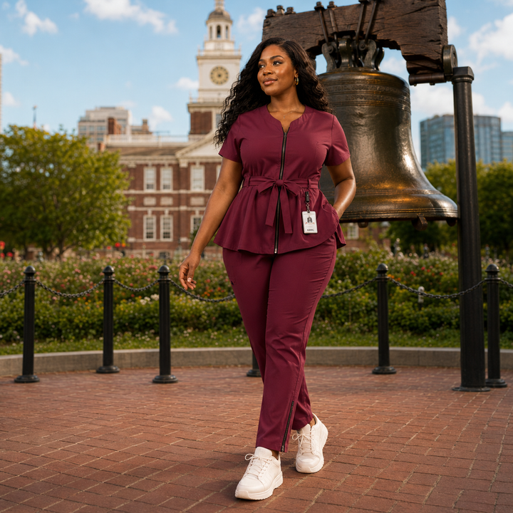 The Vital Peplum in Bloodline Burgundy