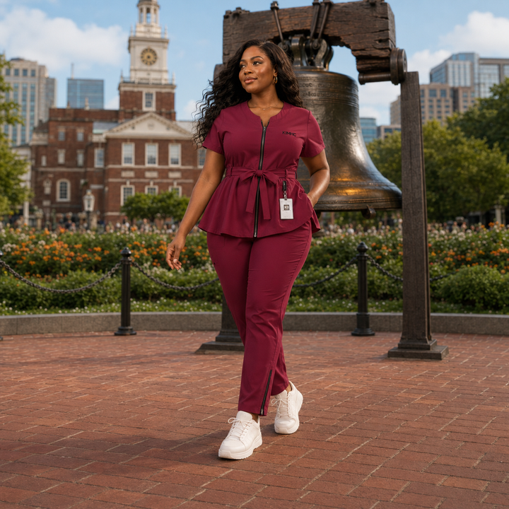 The Vital Peplum in Heartbeat Magenta