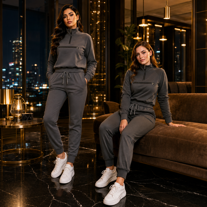 The Vital Sweat in MRI Grey — two women